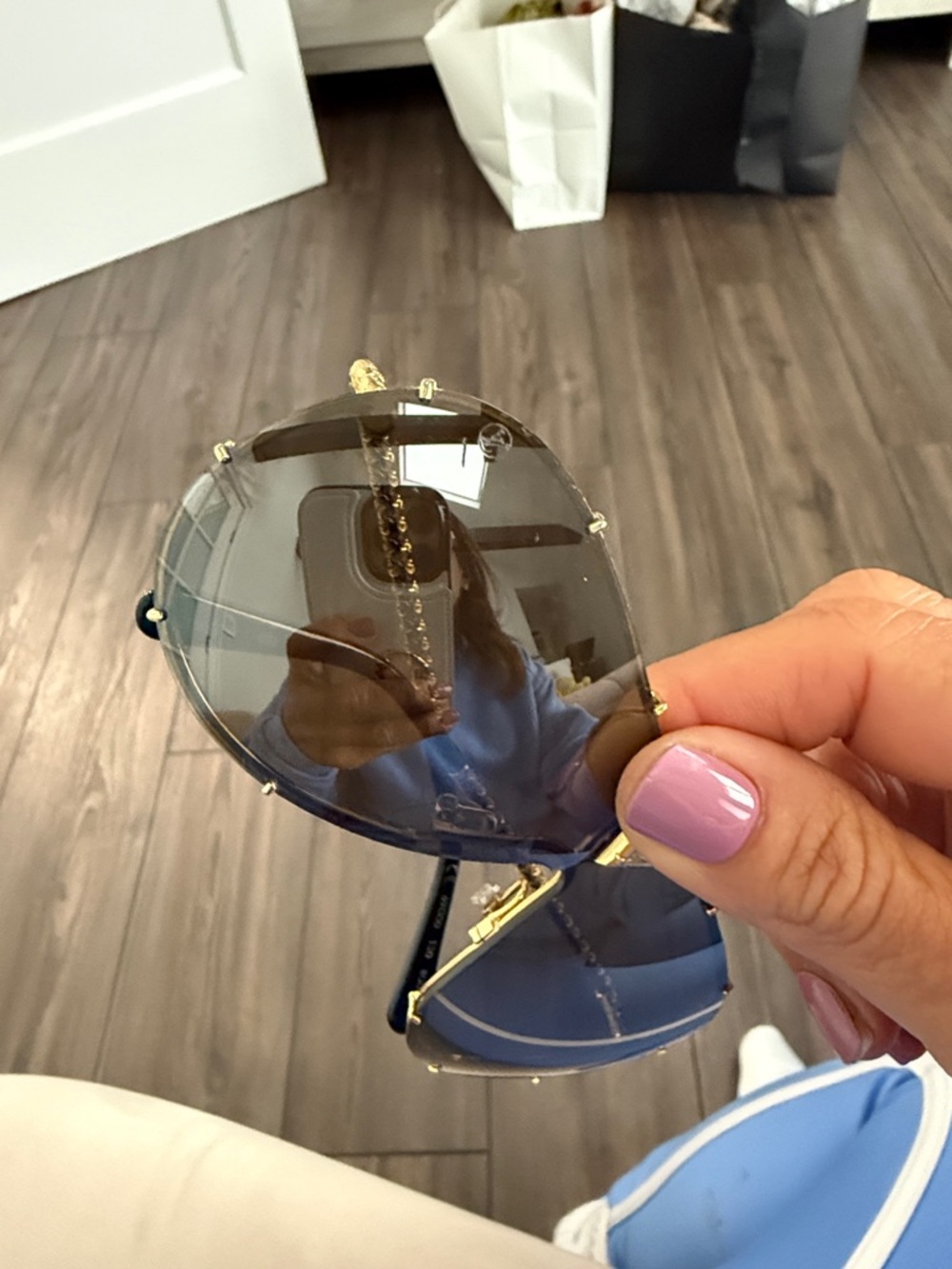 Louis Vuitton Gold-Accent Brown Aviator Sunglasses - Picture 15 of 15